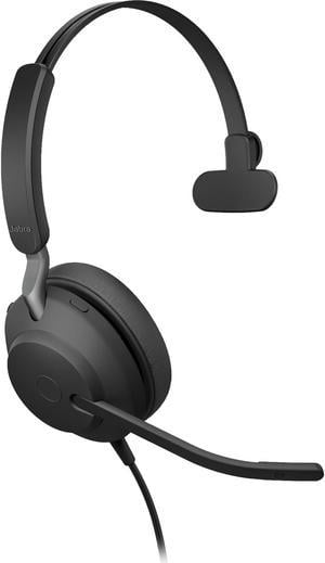 Jabra Evolve2 40 SE Mono Wired On-Ear Headset (Unified Communications, USB-C, Black) 24189-889-899