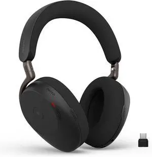 Jabra Evolve3 85 Over-Ear Wireless Bluetooth Headset with Microphone for Work, AI Voice Call Technology, Adaptive Active Noise Cancellation, 25-Hour Battery, USB-C, Microsoft Teams Certified, Black Jabra Evolve3 85 Over-Ear Wireless Bluetooth Headset with Microphone for Work, AI Voice Call Technology, Adaptive Active Noise Cancellation, 25-Hour Battery, USB-C, Microsoft Teams Certified, Black