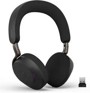Jabra Evolve3 75 On-Ear Wireless Bluetooth Headset with Microphone for Work, USB-A, AI Voice Call Technology, Advanced Active Noise Cancelation, 22-Hour Battery, Microsoft Teams Certified, Black Jabra Evolve3 75 On-Ear Wireless Bluetooth Headset with Microphone for Work, USB-A, AI Voice Call Technology, Advanced Active Noise Cancelation, 22-Hour Battery, Microsoft Teams Certified, Black
