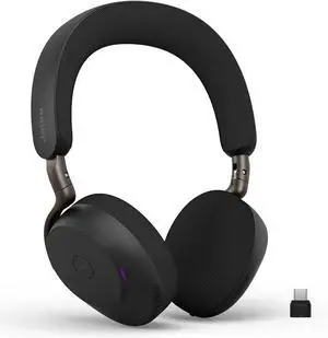 Jabra Evolve3 75 On-Ear Wireless Bluetooth Headset with Microphone for Work, USB-C, AI Voice Call Technology, Advanced Active Noise Cancellation, 22-Hour Battery, Microsoft Teams Certified, Black Jabra Evolve3 75 On-Ear Wireless Bluetooth Headset with Microphone for Work, USB-C, AI Voice Call Technology, Advanced Active Noise Cancellation, 22-Hour Battery, Microsoft Teams Certified, Black