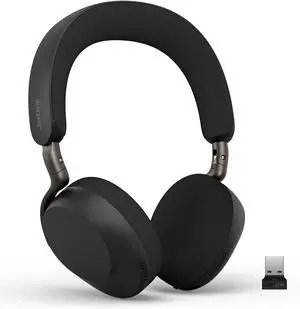 Jabra Evolve3 75 On-Ear Wireless Bluetooth Headset with Microphone for Work, USB-A, AI Voice Call Technology, Advanced Active Noise Cancellation, 22-Hour Battery, Works with Online Meeting Apps, Black Jabra Evolve3 75 On-Ear Wireless Bluetooth Headset with Microphone for Work, USB-A, AI Voice Call Technology, Advanced Active Noise Cancellation, 22-Hour Battery, Works with Online Meeting Apps, Black