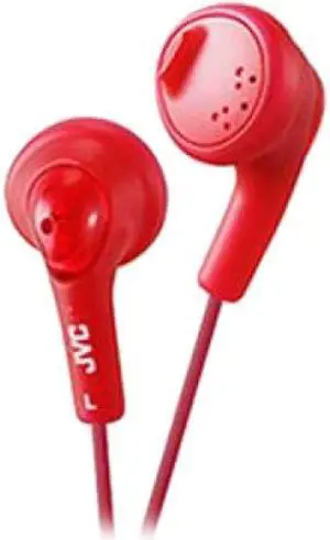 JVC Red HA-F160-R-K Earbud Gumy Headphone Red JVC Red HA-F160-R-K Earbud Gumy Headphone Red