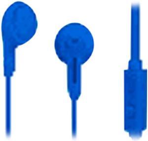 MAGNAVOX Blue MHP4820M-BL 3.5mm Connector Silicone Stereo Earbuds with Microphone
