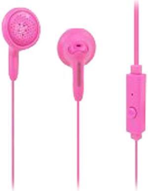 MAGNAVOX Pink MHP4820M-PK 3.5mm Connector Silicone Stereo Earbuds with Microphone