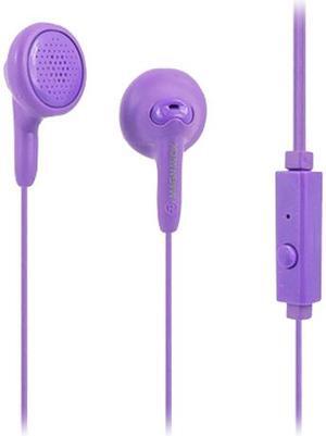 MAGNAVOX Purple MHP4820M-PL 3.5mm Connector Silicone Stereo Earbuds with Microphone