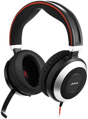 Jabra Evolve 80 UC Wired Headset Professional Telephone Headphones with Unrivalled Noise Cancellation for Calls and Music, Features World-Class Speakers and All Day Comfort