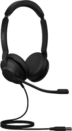 Jabra Evolve2 30 UC Wired Headset, USB-A, Stereo, Black – Lightweight, Portable Telephone Headset with 2 Built-in Microphones – Work Headset with Superior Audio and Reliable Comfort