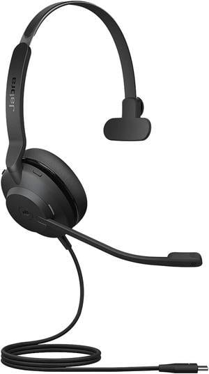 Jabra Evolve2 30 UC Wired Headset, USB-C, Mono, Black – Lightweight, Portable Telephone Headset with 2 Built-in Microphones – Work Headset with Superior Audio and Reliable Comfort
