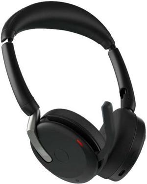 Jabra Evolve2 65 Flex UC Headset - Stereo - Wireless - Bluetooth - 98.4 ft - 20 Hz - 20 kHz - On-ear - Binaural - Supra-aural - MEMS Technology, Noise Cancelling Microphone - 26699-989-999-01