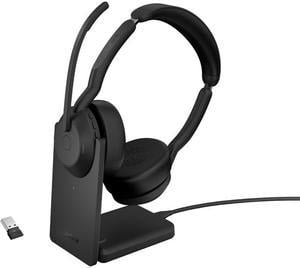 Jabra Evolve2 55 UC Headset - Stereo - Wireless - Bluetooth - USB-A - 98.4 ft - 20 Hz - 20 kHz - On-ear - Binaural - Supra-aural - MEMS Technology, Noise Cancelling Microphone - 25599-989-989-01