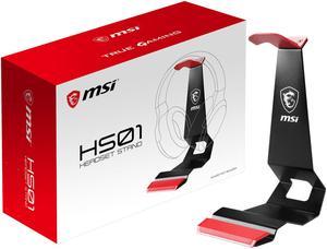 MSI HS01 Headset Stand, Metallic Design, Cell Phone Holder, Non-Slip
