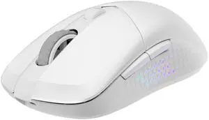 MSI VERSA 300 ELITE Optical Wireless Gaming Mouse - Bluetooth, 2.4GHz, 26K DPI (Adjustable), OMRON Micro Switches, 200hrs Battery - White
