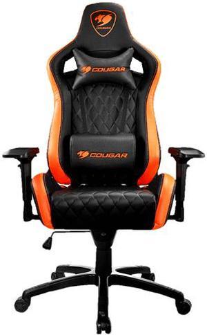Cougar Armor S (Orange) Luxury Gaming Chair with Breathable Premium PVC Leather and Body-embracing High Back Design