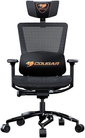 COUGAR Armor Air Black, Gaming Chair, Dual High Back Design with Removable  Leather Cover & Mesh Backrest, 2D Armrest