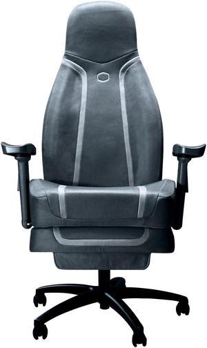 Cooler Master Synk X Lunar Gray Ergonomic Real-Time Tactile Immersion Chair, Retractable Leg Rest, All-in-one Controller, Breathable Fabric, Stable Rolling Base, Solid Structure (IXC-SX1-I-US1)