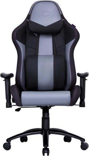 Cooler Master Caliber R3 Gaming Chair Black Ergonomic 360° Swivel, 180 Reclining, Ergonomic Lumbar Support, High Density Foam Cushions, PU Leather For for PC Game, Office (CMI-GCR3-BK)