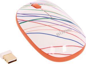 BORND E220 3 Buttons 1 x Wheel USB 2.0 RF Wireless Optical Mouse - Slim-Rainbow