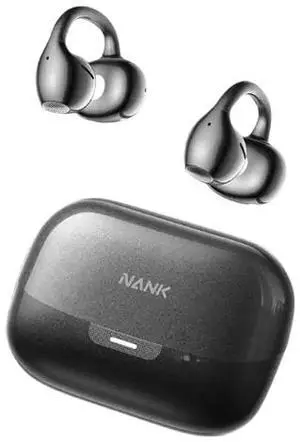 NANK Clip Super2 Open Ear Bone Conduction Wireless Bluetooth Earbuds Comfort Fit, IPX5 Waterproof, Black NANK Clip Super2 Open Ear Bone Conduction Wireless Bluetooth Earbuds Comfort Fit, IPX5 Waterproof, Black