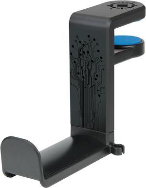 Enhance Desk Gaming Headset Holder with Clamp On Under Desk Design & Cable Clip