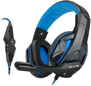 ENHANCE GX-H2 Computer Gaming Headset with Noise Isolating Ear Pads, Adjustable Mic and Volume Control