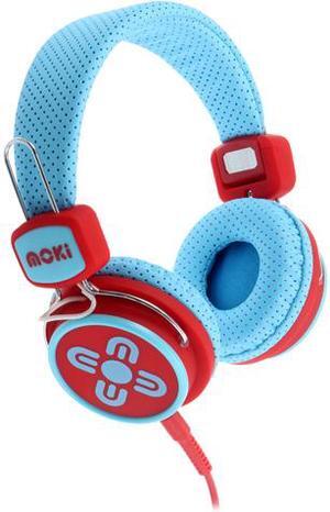 Moki Blue and Red ACC HPKSBR 3.5mm Connector Kid Safe Volume Limited Headphones