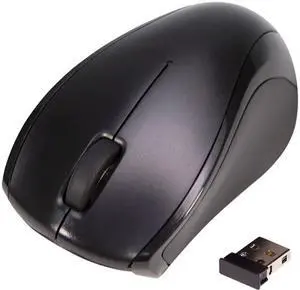 Innovera IVR62210 Black 3 Buttons 1 x Wheel USB 2.0 2.4 GHz Wireless Optical Compact Travel Mouse