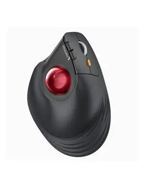 ProtoArc Vertical Wireless Trackball Mouse, EM05 NL Bluetooth Ergonomic Rollerball Mouse Rechargeable Computer Laptop Thumb Mice, 3 Device Connection, Compatible with iPad, Mac, Windows, PC-Red ProtoArc Vertical Wireless Trackball Mouse, EM05 NL Bluetooth Ergonomic Rollerball Mouse Rechargeable Computer Laptop Thumb Mice, 3 Device Connection, Compatible with iPad, Mac, Windows, PC-Red