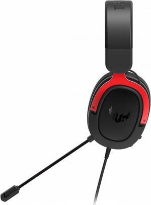 ASUS TUF Gaming H3 Wired Headset - Discord Certified Mic, 7.1 Surround Sound, 50mm Drivers, Lightweight, 3.5mm, for PC, Mac, PS4, Xbox One, Switch and Mobile Devices - Red