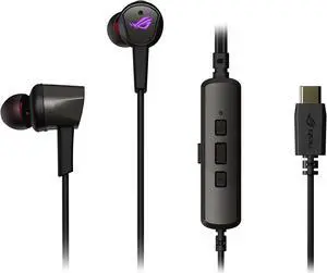 ASUS ROG Cetra II In-Ear Gaming Headphones (Earbuds, Microphone, ANC, USB-C, AURA Sync RGB Lighting, Bundled Travel Case, Silicon Tips, Compatible with Laptop, Switch, ROG Phone and Smart Devices)