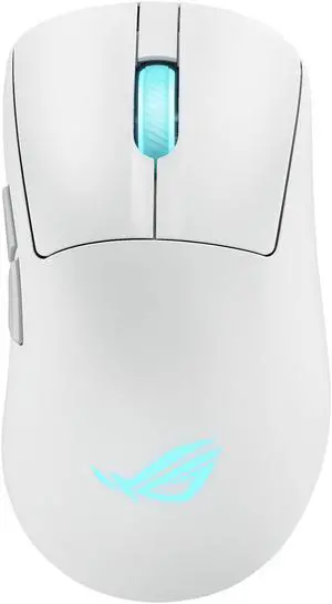 ASUS ROG Keris II Origin Wireless Gaming Mouse, 64g Ergonomic,  AimPoint Pro 42K DPI Optical Sensor, ROG Micro Switches II, SpeedNova Ultrafast Wireless, Bluetooth Compatible - Moonllight White