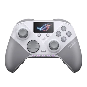 ASUS ROG Raikiri II Pro PC Controller, Wired/2.4GHz/Bluetooth, 8K Polling Rate, Hot-Swappable TMR Joysticks, Full-Color Panel, Dual-Mode Triggers, Micro-Switch Buttons, White ASUS ROG Raikiri II Pro PC Controller, Wired/2.4GHz/Bluetooth, 8K Polling Rate, Hot-Swappable TMR Joysticks, Full-Color Panel, Dual-Mode Triggers, Micro-Switch Buttons, White