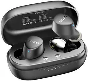 Tozo Agile Dots Waterproof Bluetooth Wireless Earbuds with Charging Case - Black  A00E1