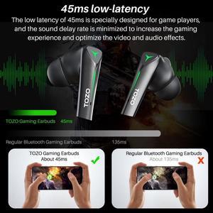 TOZO G1S Gaming Pods Bluetooth Wireless Low Latency Earbuds - Black  G1S-BLK