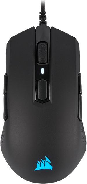 CORSAIR M55 RGB PRO Ambidextrous Multi-Grip Gaming Mouse, Black, Backlit RGB LED, 12400 dpi, Optical