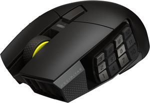 Corsair Scimitar Elite Wireless SE MMO Gaming Mouse – 33000 DPI, 16 Programmable Buttons, Adjustable Key Slider, Elgato Stream Deck Integration, 1000Hz Polling, Up to 150hrs Battery – Gunmetal