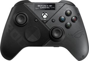ASUS ROG Raikiri Pro gaming controller, OLED display, tri-mode connectivity, remappable buttons&triggers, 4 rear buttons, step&linear triggers, adjustable joystick sensitivity, 3.5mm jack, PC and Xbox