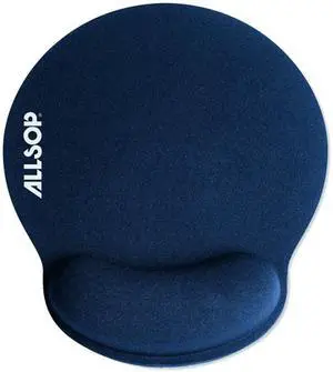 Allsop 30206 Memory Foam Mouse Pad with Wrist Rest (Blue)