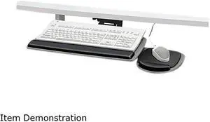 Fellowes 93841 Adjustable Keyboard Platform, 20-1/4 x 11-1/8, Black/Gray