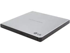 LG External CD / DVD Rewriter With M-Disc Mac & Surface Support (Silver) - Model GP65NS78 LG External CD / DVD Rewriter With M-Disc Mac & Surface Support (Silver) - Model GP65NS78