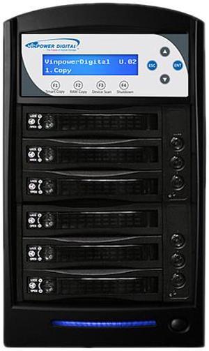 VINPOWER Black 1 to 5 128M Buffer Memory HDDShark Turbo HDD SSD Hard Drive Duplicator Model HDDSharkTB-5T-BK