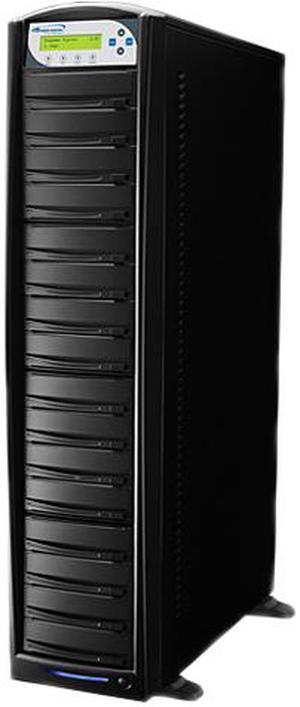 VINPOWER Black 1 to 15 Up to 256MB Buffer Memory SharkCopier DVD CD Disc Duplicator Tower with 320GB Hard Drive Model Shark-S15T-SNY-BK