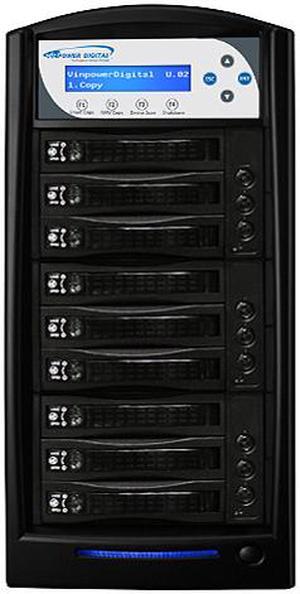 VINPOWER Black 1 to 8 128M Buffer Memory HDDShark Turbo HDD SSD Hard Drive Duplicator Model HDDSharkTB-8T-BK