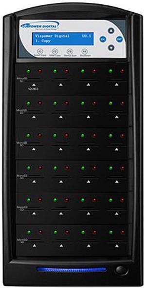 VINPOWER 1 to 23 128M Buffer Memory SDShark SD & MicroSD Duplicator Model SDShark-23T-BK