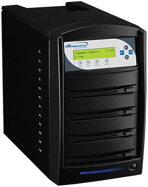 VINPOWER Black 1 to 3 Up to 256MB Buffer Memory SharkCopier DVD CD Disc Duplicator Tower with 320GB Hard Drive Model Shark-S3T-SNY-BK