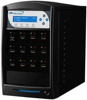 VINPOWER Black 1 to 11 128M Buffer Memory USBShark USB Flash Copy Tower Duplicator Model USBShark-11T-BK