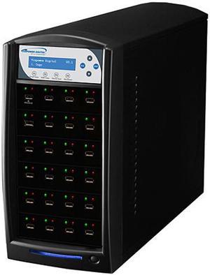 VINPOWER Black 1 to 23 128M Buffer Memory USBShark USB Flash Copy Tower Duplicator Model USBSHARK-23T-BK
