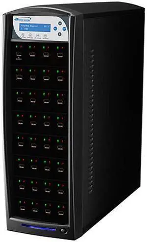 VINPOWER Black 1 to 39 128M Buffer Memory USBShark USB Flash Copy Tower Duplicator Model USBSHARK-39T-BK