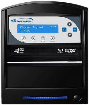 VINPOWER Black 1 to 1 64M Buffer Memory SharkBlu Blu-ray DVD CD Duplicator Tower with 500GB Hard Drive + USB 3.0 + CopyConnect Model SharkBlu-S1T-BK VINPOWER Black 1 to 1 64M Buffer Memory SharkBlu Blu-ray DVD CD Duplicator Tower with 500GB Hard Drive + USB 3.0 + CopyConnect Model SharkBlu-S1T-BK