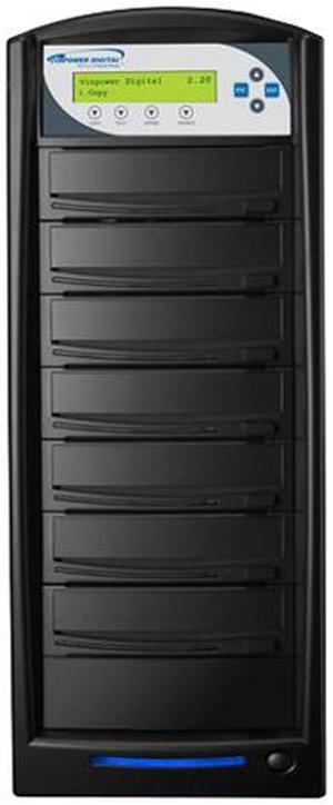 VINPOWER Black 1 to 6 128M Buffer Memory SharkCopier DVD/CD Tower Duplicator with 320GB Hard Drive Model SHARK-S6T-BK