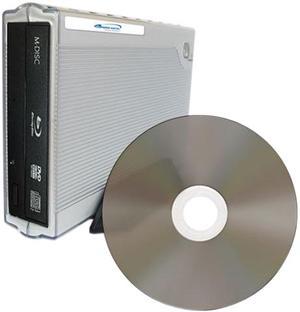 M-Disc External Blu-ray Burner Drives USB 3.0 & M-Disc BD-R - 10 Disc Spindle
